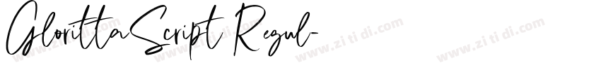 GlorittaScript Regul字体转换 GlorittaScript Regul字体转换